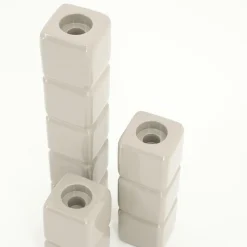 Kaarshouder Cube set van 3 stuks - Taupe - Loft24.nl