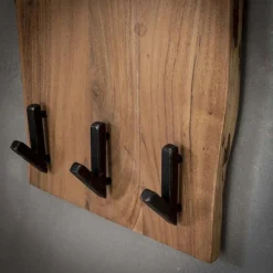 Kapstok Edge Massief Acaciahout met 2 x 3 haken - Loft24.nl