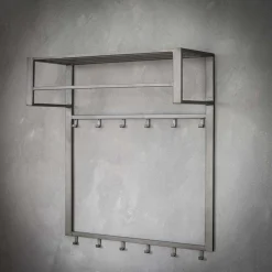 Kapstok Industrieel Metaal met 12 haken - Loft24.nl