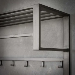 Kapstok Industrieel Metaal met 12 haken - Loft24.nl