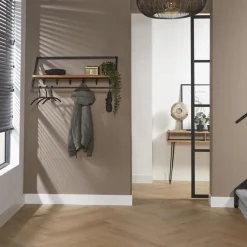 Kapstok Lean met 5 haken en plank - Loft24.nl