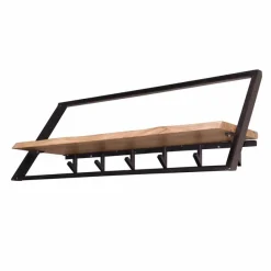 Kapstok Lean met 5 haken en plank - Loft24.nl