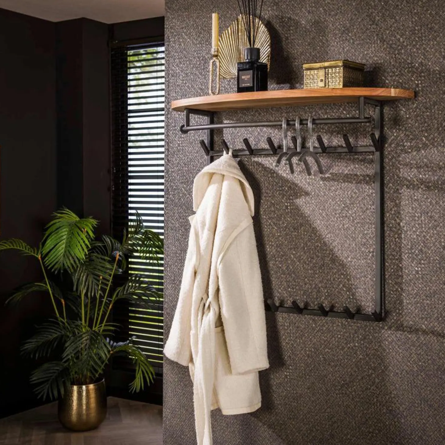 Kapstok Round 16 Haken Acaciahout Naturel - Loft24.nl