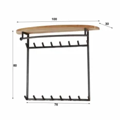 Kapstok Round 16 Haken Acaciahout Naturel - Loft24.nl