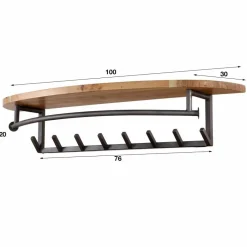 Kapstok Round 8 Haken Acaciahout Naturel - Loft24.nl