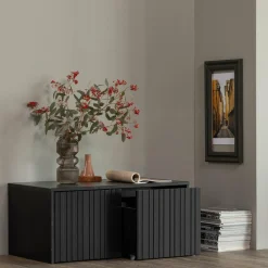 Kistbank New Gravure 88cm - Zwart - Loft24.nl