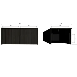 Kistbank New Gravure 88cm - Zwart - Loft24.nl