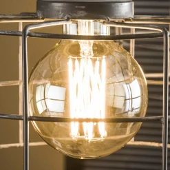 Kooldraadlamp Bol L Ø9.5cm Amberkleurig dimbaar - Loft24.nl