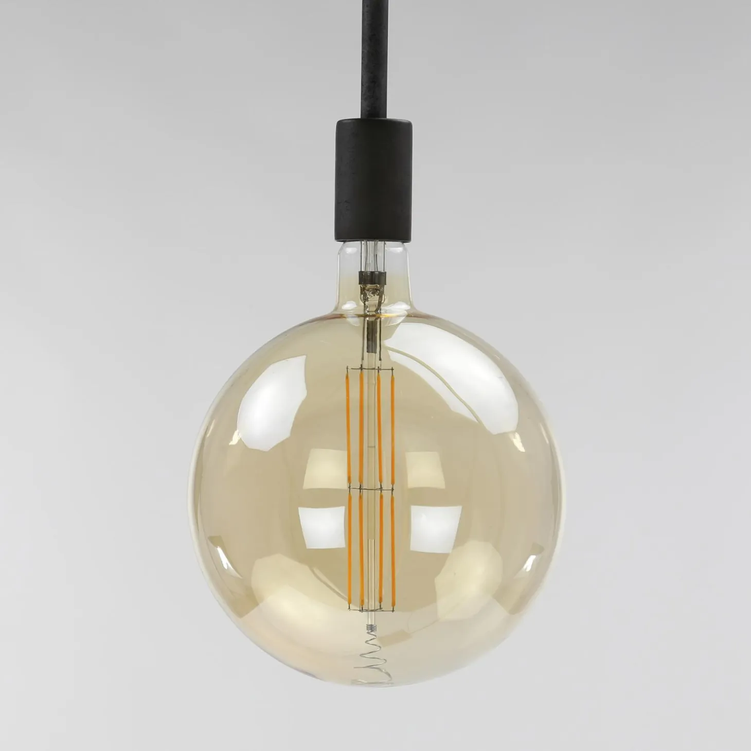 Kooldraadlamp Bol XXL Ø20 Amberkleurig dimbaar - Loft24.nl