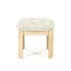 Kruk Lottie Geweven stof en eikenhout - Beige - Loft24.nl