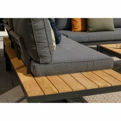 La vida loungeset tuin teak antraciet frame incl kussens - Loft24.nl