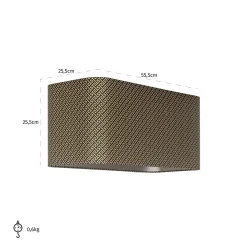 Lampenkap Geo kleur Zwart/Goud - Loft24.nl