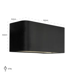 Lampenkap Maddy black velvet, rechthoekig (Black) - Loft24.nl