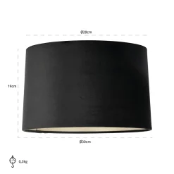 Lampenkap Maddy Velvet kleur Zwart - Loft24.nl