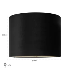 Lampenkap Maddy Velvet kleur Zwart - Loft24.nl