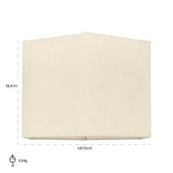 Lampenkap Soho Bouclé kleur Wit - Loft24.nl