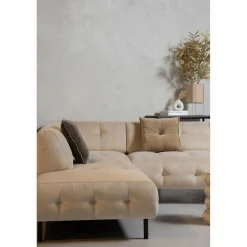 Lloyd hoekbank links gewassen fluweel sea salt - Loft24.nl