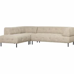 Lloyd hoekbank links grof geweven naturel melange - Loft24.nl