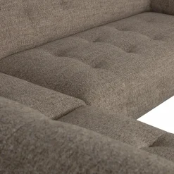 Lloyd hoekbank links grof geweven donkerbruin melange - Loft24.nl