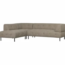 Lloyd hoekbank links grof geweven bruin melange - Loft24.nl