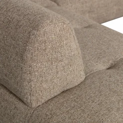 Lloyd hoekbank links grof geweven bruin melange - Loft24.nl