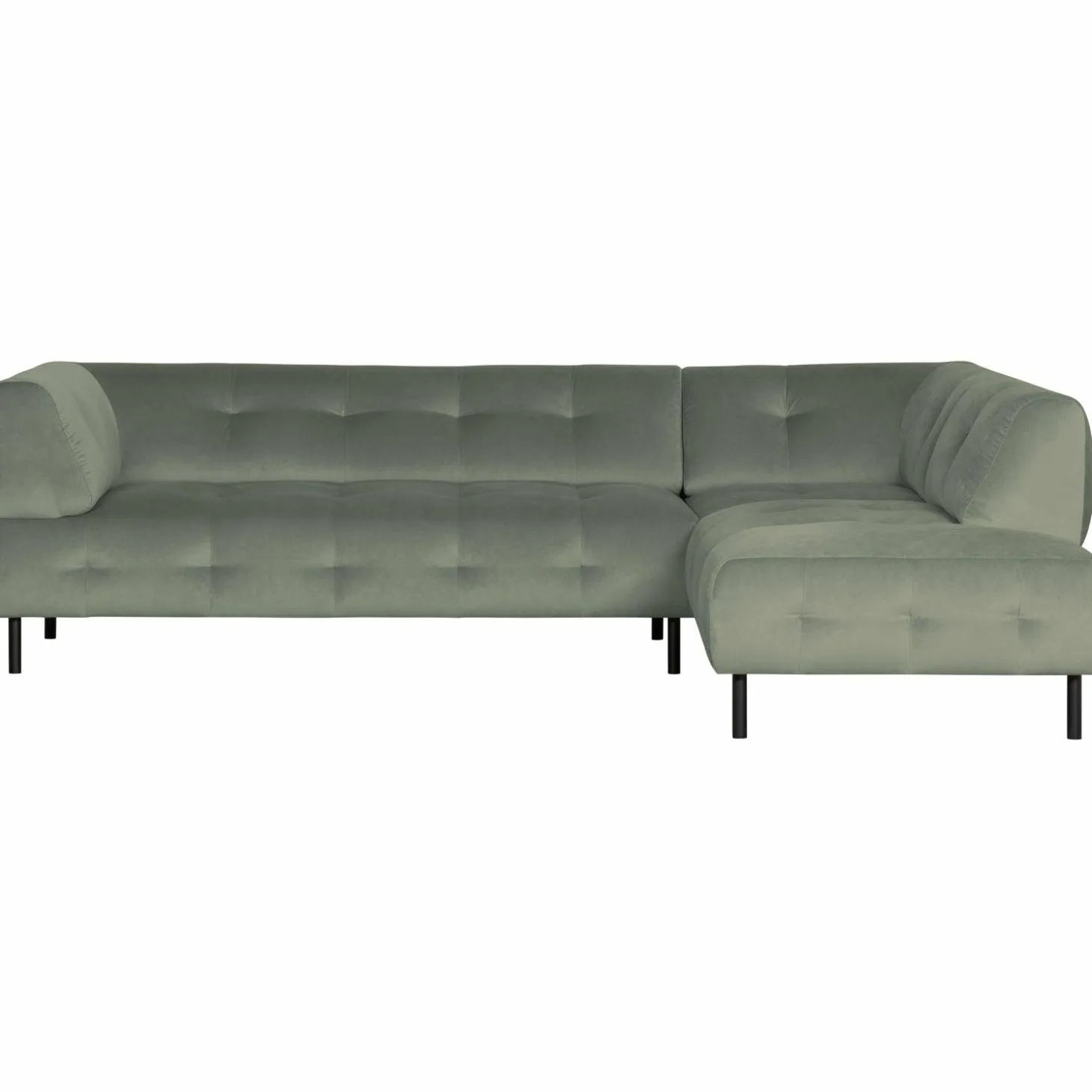 Lloyd hoekbank rechts gewassen fluweel waterplant - Loft24.nl