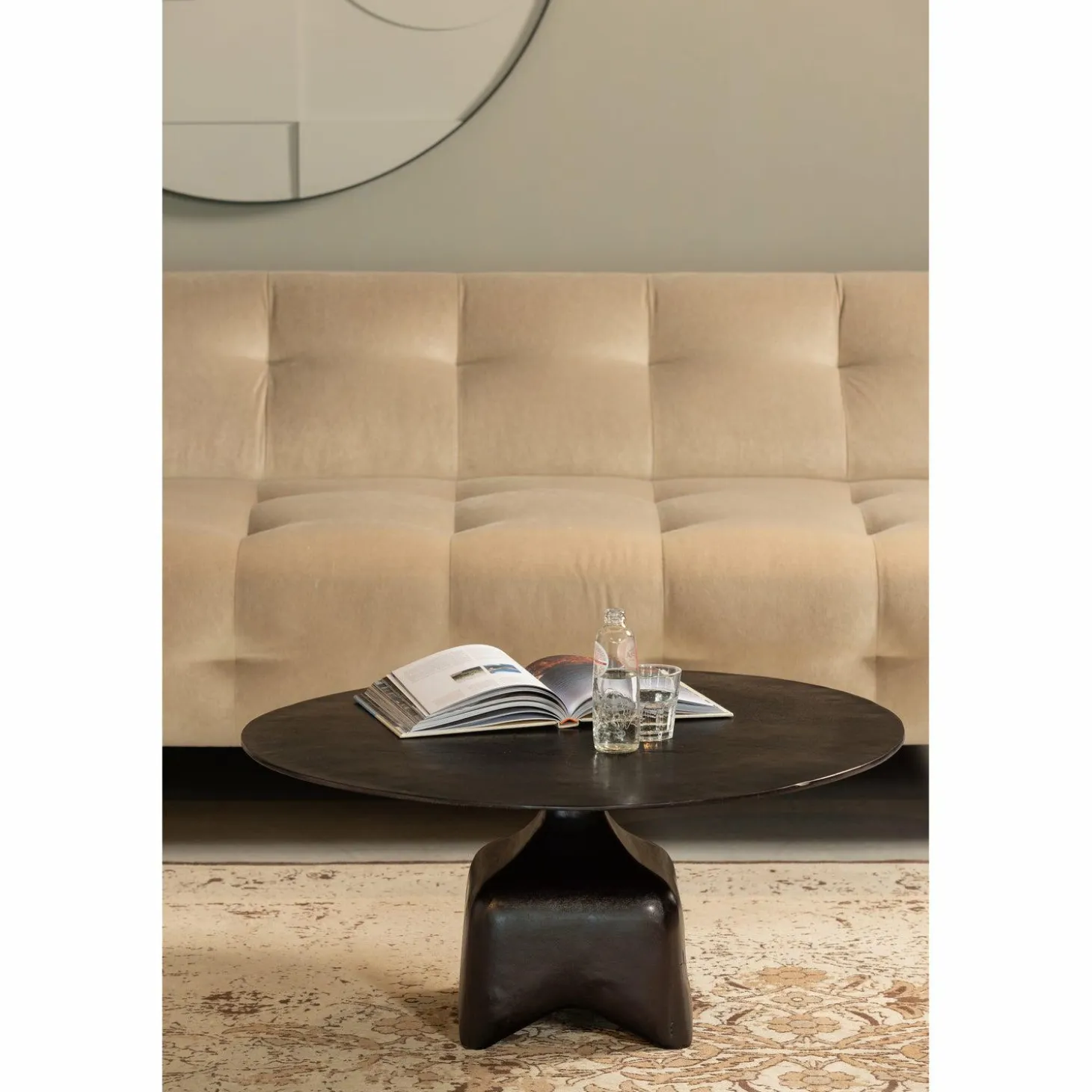 Lloyd hoekbank rechts gewassen fluweel sea salt - Loft24.nl