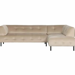 Lloyd hoekbank rechts gewassen fluweel sea salt - Loft24.nl