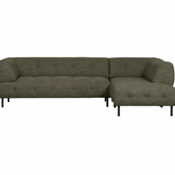 Lloyd hoekbank rechts grof geweven groen melange - Loft24.nl