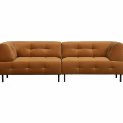 Lloyd 4-zits bank gewassen fluweel cinnamon - Loft24.nl