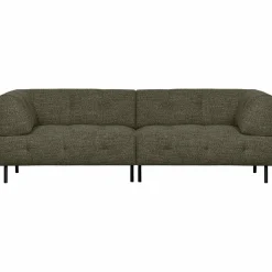 Lloyd 4-zits bank grof geweven groen melange - Loft24.nl