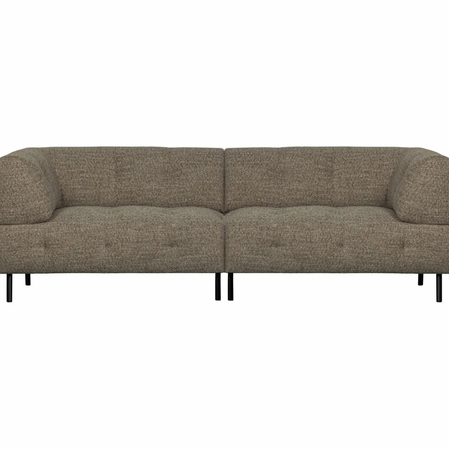 Lloyd 4-zits bank grof geweven donkerbruin melange - Loft24.nl