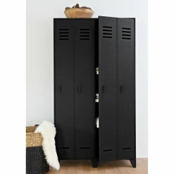 Lockerkast Stijn 2-deurs, kleur Zwart - Loft24.nl