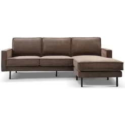 Loungebank Derby Rib Links/Rechts - Bruin - Loft24.nl