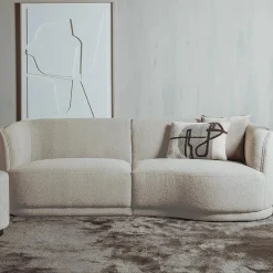 Loungebank Leicester Bouclé - Ivory - Loft24.nl