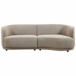 Loungebank Leicester Bouclé - Grijs - Loft24.nl