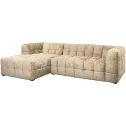 Loungebank Merrol Links Chenille - Desert - Loft24.nl