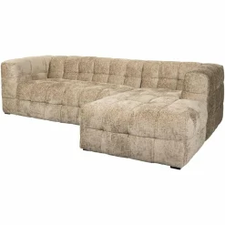 Loungebank Merrol Rechts Chenille - Desert - Loft24.nl