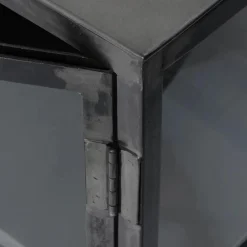 Metalen Dressoir Rift 180cm met 4 glazen deuren - Loft24.nl