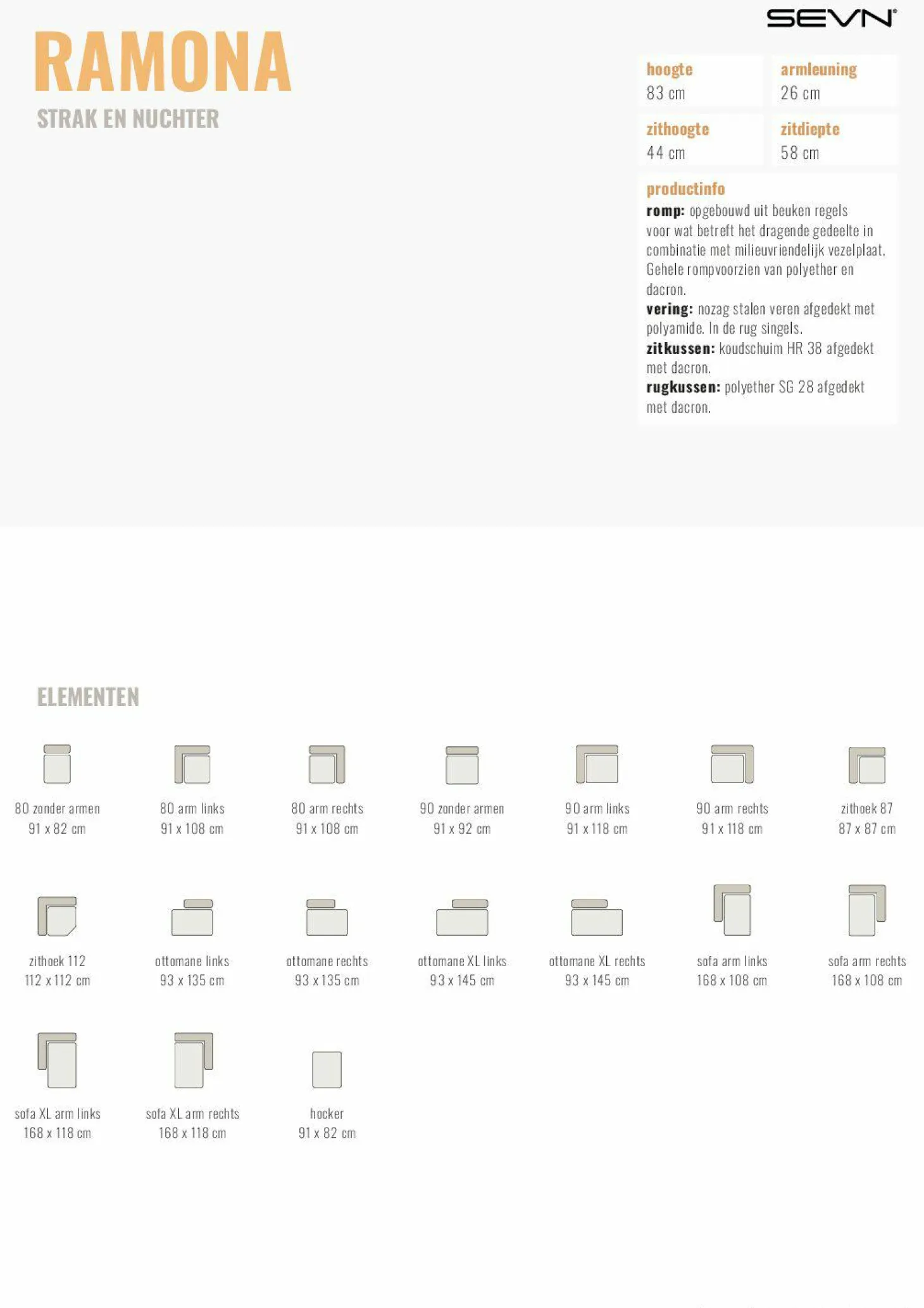 Modulaire Bank Ramona zelf samenstellen - Loft24.nl