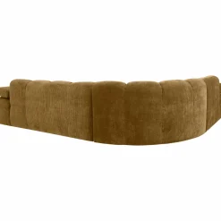 Mojo hoekbank links geweven ribstof honinggeel - Loft24.nl