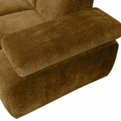 Mojo hoekbank links geweven ribstof honinggeel - Loft24.nl
