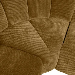 Mojo hoekbank links geweven ribstof honinggeel - Loft24.nl