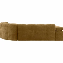 Mojo hoekbank rechts geweven ribstof honinggeel - Loft24.nl