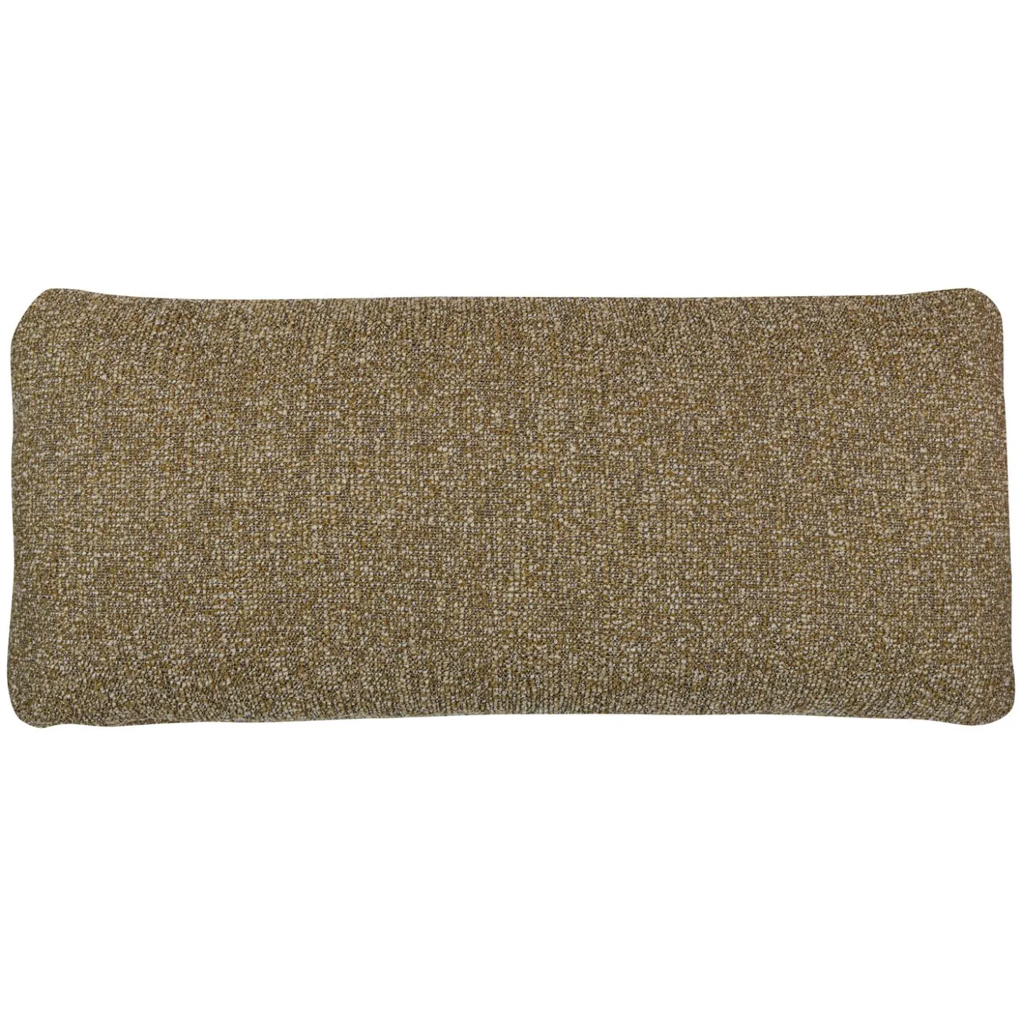 Mojo kussen bouclé geel/bruin melange - Loft24.nl