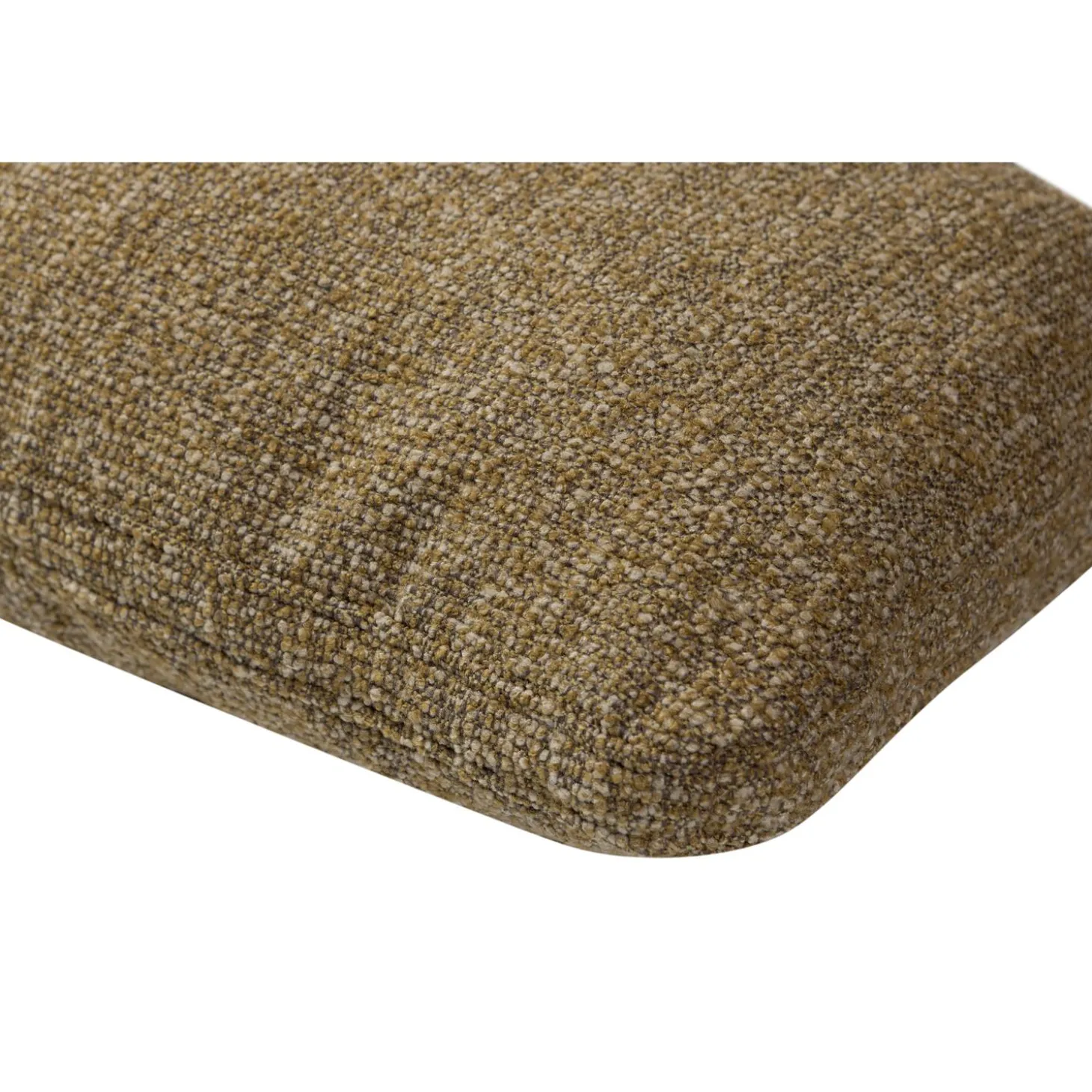 Mojo kussen bouclé geel/bruin melange - Loft24.nl