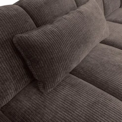 Mojo kussen geweven ribstof bruin - Loft24.nl