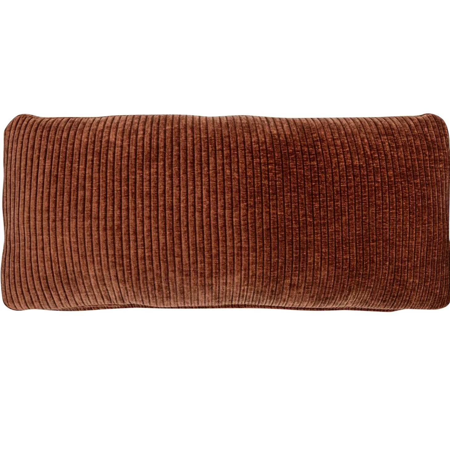 Mojo kussen geweven ribstof roestbruin - Loft24.nl