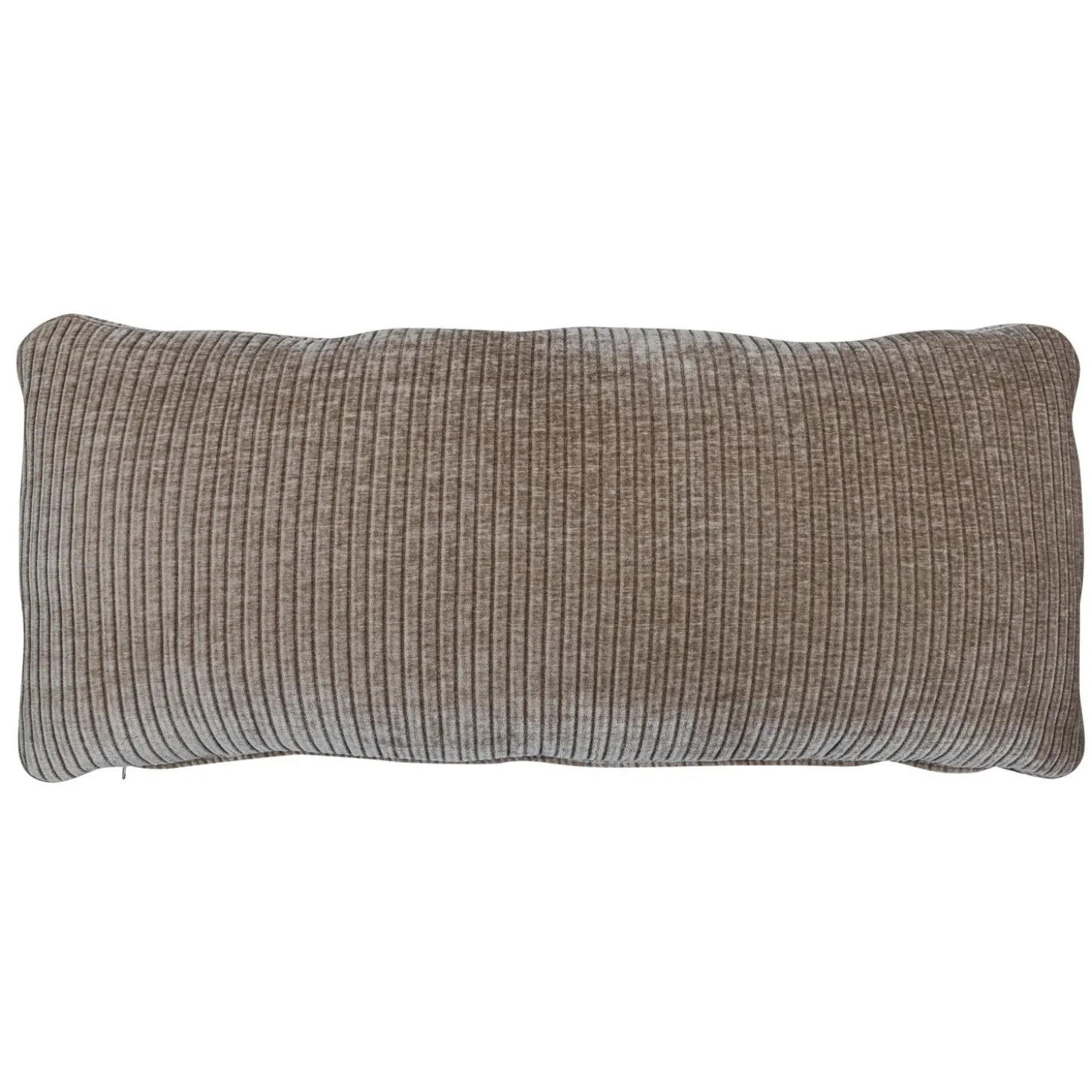 Mojo kussen geweven ribstof donkerzand - Loft24.nl