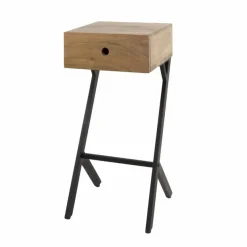 Nachtkastje Balance Acaciahout met 1 lade - Loft24.nl